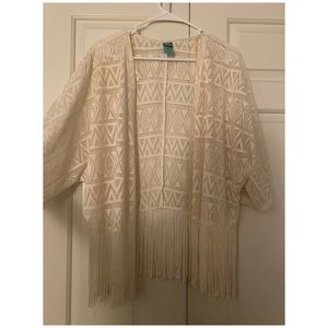 White Coverup with Tassels!